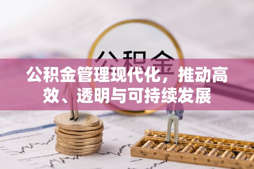 桐乡公积金管理现代化，推动高效、透明与可持续发展