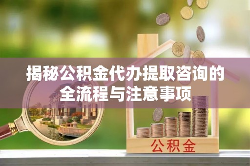 桐乡揭秘公积金代办提取咨询的全流程与注意事项