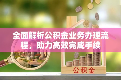 桐乡全面解析公积金业务办理流程，助力高效完成手续