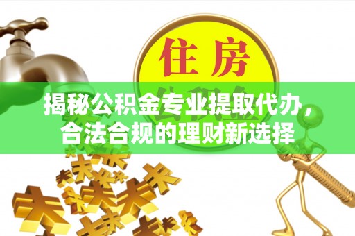 桐乡揭秘公积金专业提取代办，合法合规的理财新选择