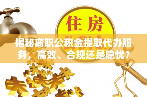 桐乡揭秘离职公积金提取代办服务，高效、合规还是隐忧？